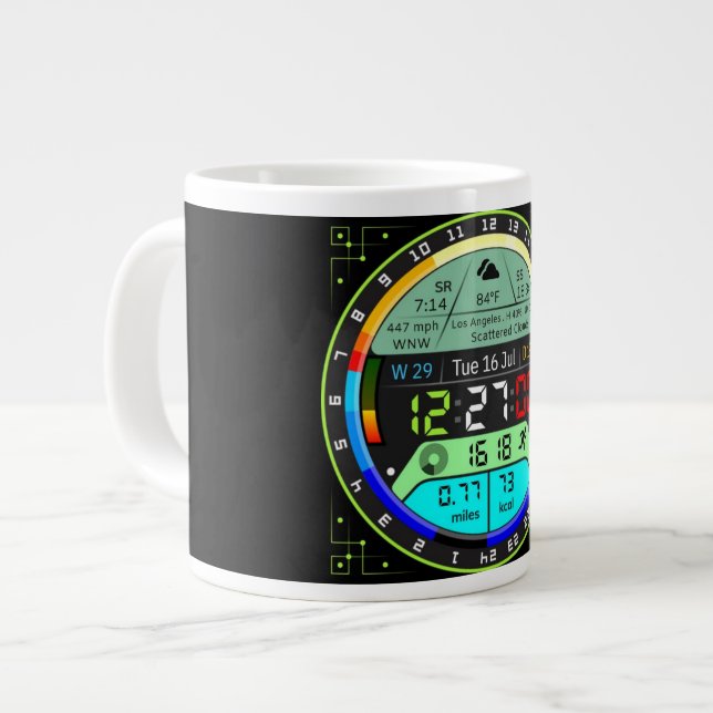 Café Grande Caneca de Interface de Desenvolvedor de Aplicativo (Frente Esquerda)