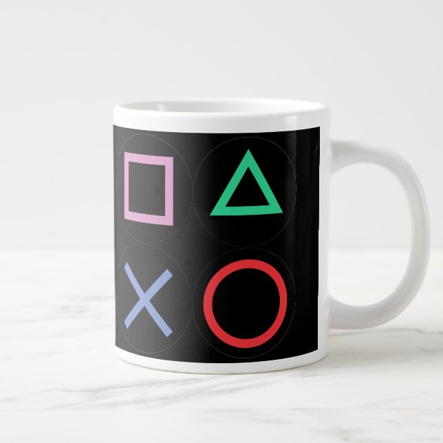 Café Grande Caneca de Jogo – Pixels Power Play Neon Coffee Cup (Direita)