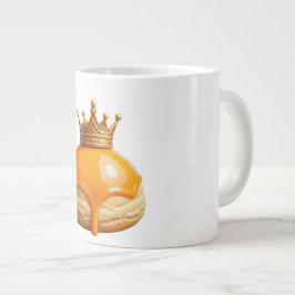 Café Grande Caneca de Massa Folhada Coroa Real | Presente Fofo