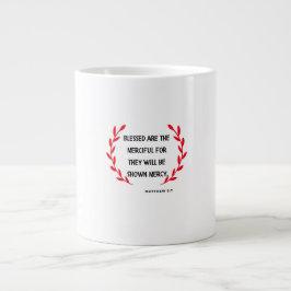 Café Grande Caneca de Natal Abençoados São os Misericordiosos