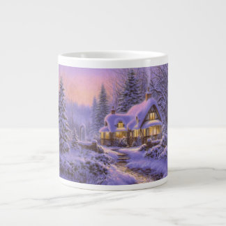 Café Grande Caneca de Natal azul