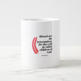 Café Grande Caneca de Natal Bem-Aventurados os Pacificadores