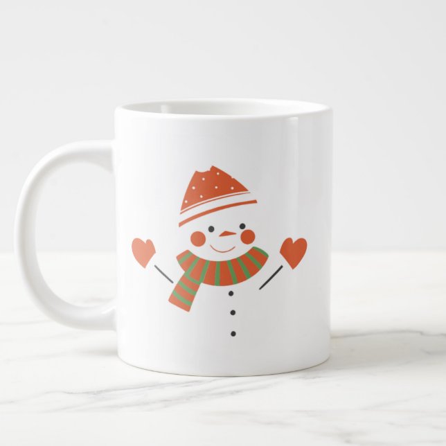 Café Grande Caneca de Natal com Azevinho – Cacau de Férias Eve (Esquerda)