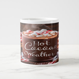 Café Grande Caneca de Natal de Cacau quente com marshmallow e