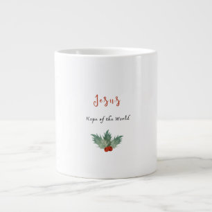 Café Grande Caneca de Natal Jesus Esperança do Mundo