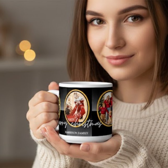 Café Grande Caneca de Natal Personalizada Papai Noel (Criador carregado)