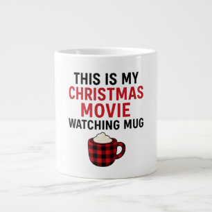 Café Grande Caneca de Observação de Filme de Natal Engraçado •
