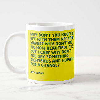 Café Grande Caneca de ondas grandes negativas