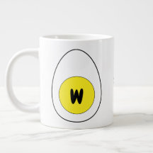 Caneca de Ovos na Micro-ondas Branca (Cozedor de O