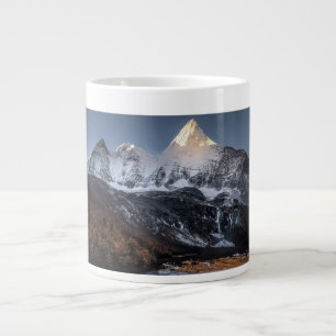 Café Grande Caneca de Paisagem Montanhosa de Inverno Selvagem