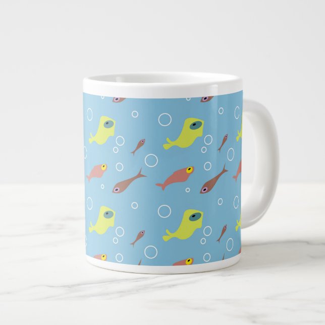 Café Grande Caneca de Peixe (Frente Esquerda)