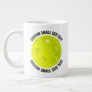 Café Grande Caneca de Pickleball Gigante com Texto Personaliza