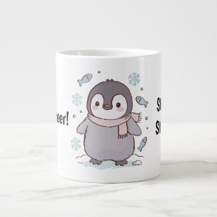 Café Grande Caneca de Pinguim Kawaii Fofo – Fique Aconchegado,