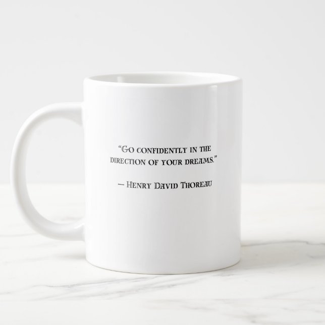 Café Grande Caneca de Presente com Citação Motivacional Inspir (Esquerda)
