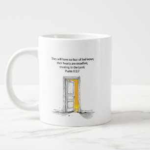 Café Grande Caneca de presente cristão com versículo bíblico S