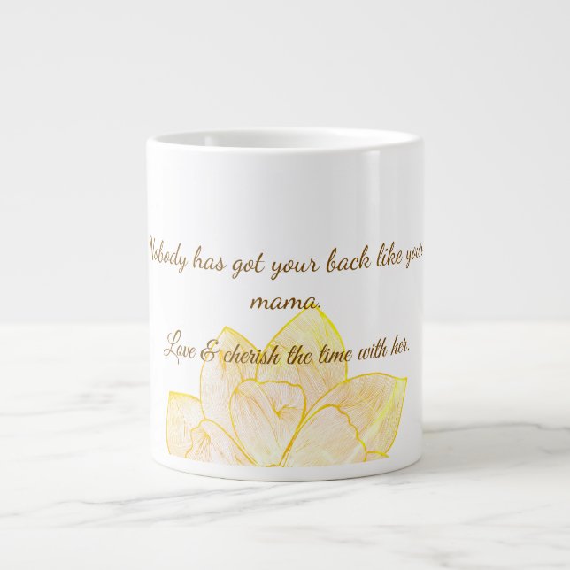 Café Grande Caneca de Presente do Dia das Mães de Botânica Ele (Frente)