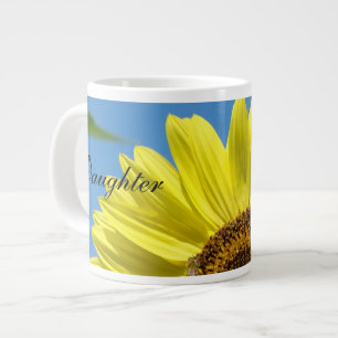 Café Grande Caneca de presente para filha Girassol Amarelo Can