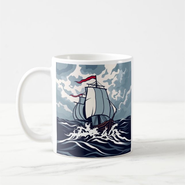 Café Grande caneca de projeto de navio (Esquerda)