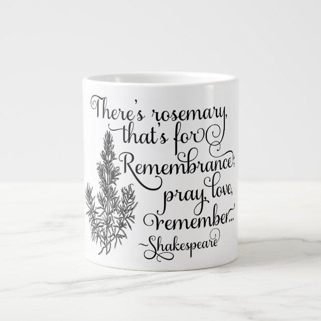 Café Grande Caneca de Shakespeare, Rosemary para a (Frente)
