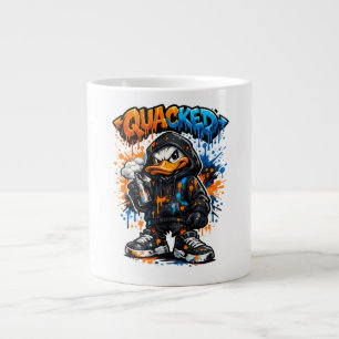 Café Grande Caneca de Streetwear Quacked Graffiti