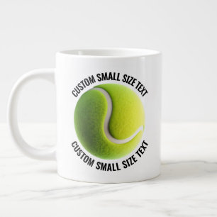 Café Grande Caneca de Tênis Gigante com Texto Personalizado Ta