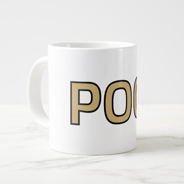 Café Grande Caneca de Texto Pog! - Fanart de Luca Kaneshiro (Frente Esquerda)