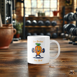 Café Grande Caneca de Treino Personalizada - Legume Motivacion