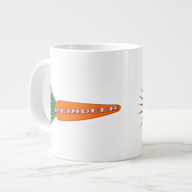 Café Grande Caneca de um Cenoura para Rena de Natal (Frente Esquerda)
