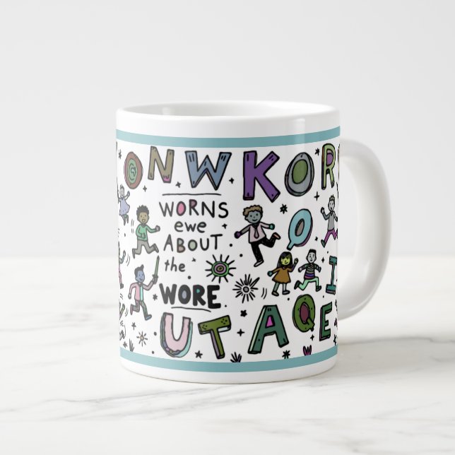 Café Grande Caneca Divertida de 20oz: Conhece Um que Se Preocu (Frente Esquerda)