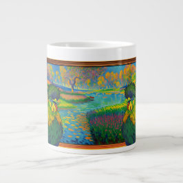 Café Grande Caneca do Círculo de Frango