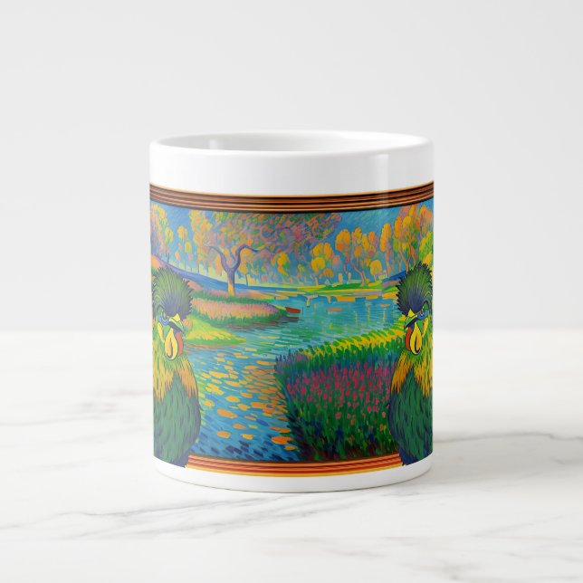 Café Grande Caneca do Círculo de Frango (Frente)