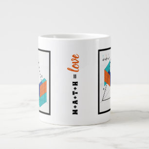 Café Grande Caneca do Teorema de Pitágoras em 3D Math Equals L