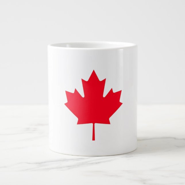 Café Grande Caneca Especial da Folha de Maple Canadense (Frente)
