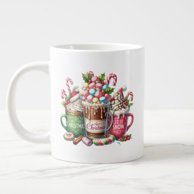 Café Grande Caneca Especial de Guloseimas de Natal (Esquerda)