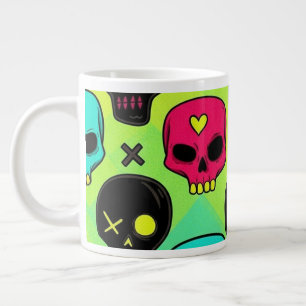 Café Grande Caneca Especial Jumbo com Estampa de Caveira