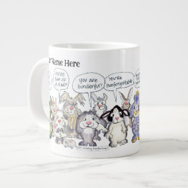 Café Grande Caneca Gigante de 19 Coelhos de Desenho Animado