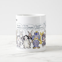Caneca Gigante de 19 Coelhos de Desenho Animado