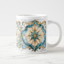 Café Grande Caneca Gigante Têxtil Flor de Cerúleo
