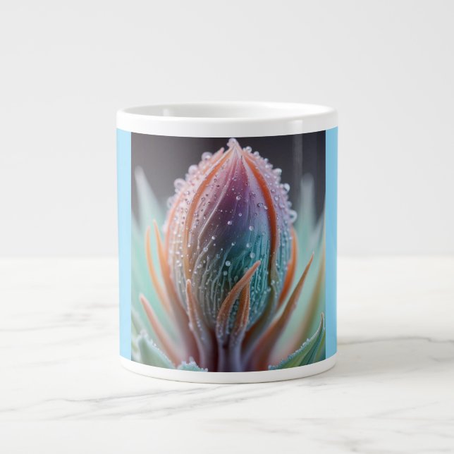 Café Grande Caneca Jumbo, 20oz (Broto de Flor-3) (Frente)