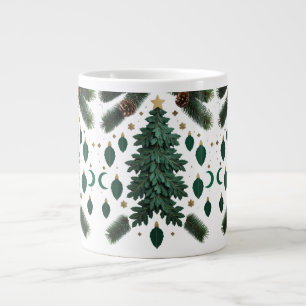 Café Grande Caneca Jumbo Árvore de Natal Minimalista Artística