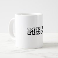 Caneca Jumbo de Cor Preta com Estilo de Texto para