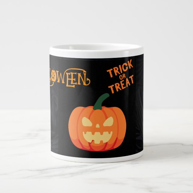 Café Grande Caneca Jumbo de Halloween (Frente)