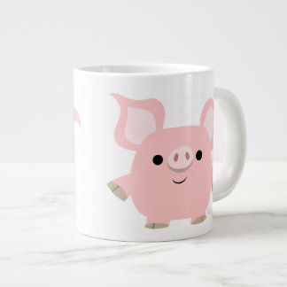 Café Grande Caneca Jumbo Porco de desenho animado Cute Shorty