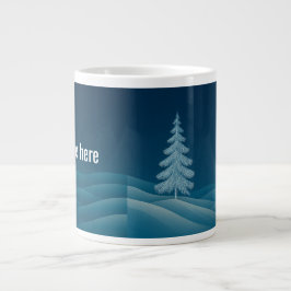 Café Grande Caneca Mágica de inverno - Design de árvore de nev