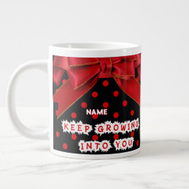 Café Grande Caneca Motivacional Personalizada de Pontos Vermel