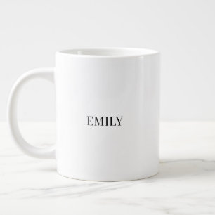 Café Grande Caneca Personalizada com Nome de Casal Minimalis