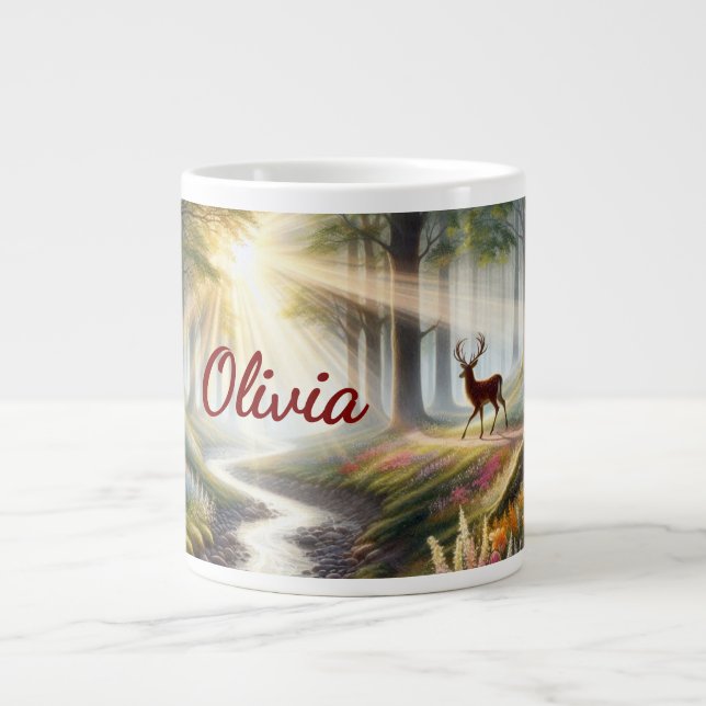 Café Grande Caneca Personalizada da Floresta de Fé - Caneca Es (Frente)