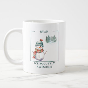 Café Grande Caneca Personalizada de Boneco de Neve "Super Gela