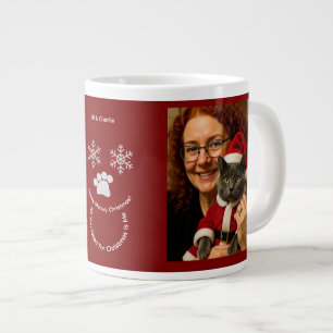 Café Grande Caneca Personalizada de Natal para Gatos, Foto Esp