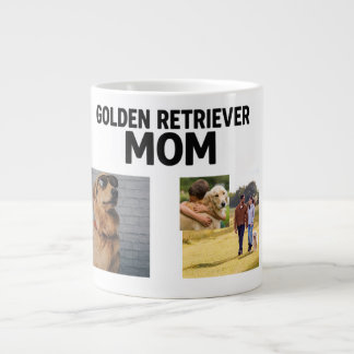 Café Grande Caneca Personalizada para Mãe de Golden Retriever 